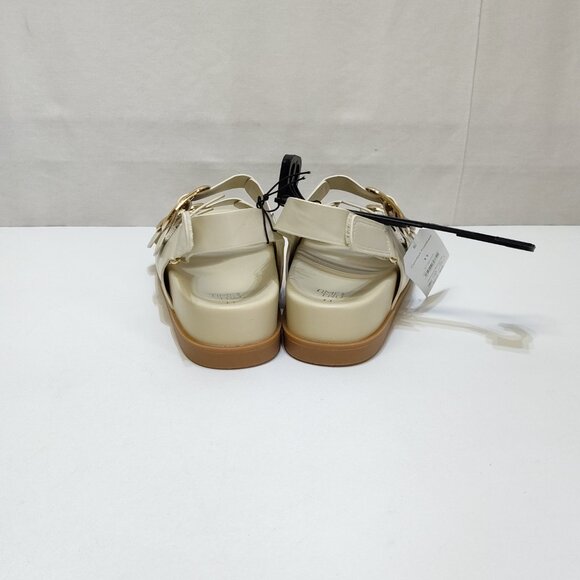Time And Tru Dad Buckle Slingback Sandal Size 11 Bone Color Adjustable Strap NWT - Picture 6 of 9